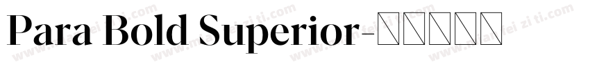Para Bold Superior字体转换